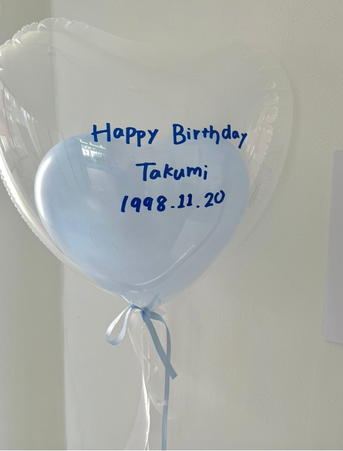 Heart in heart float balloon - BIG size-【全9色】