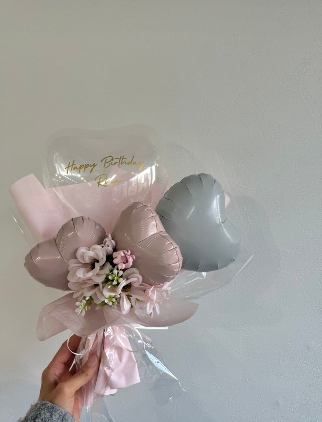 belle Heart balloon mini bouquet 【全10色】
