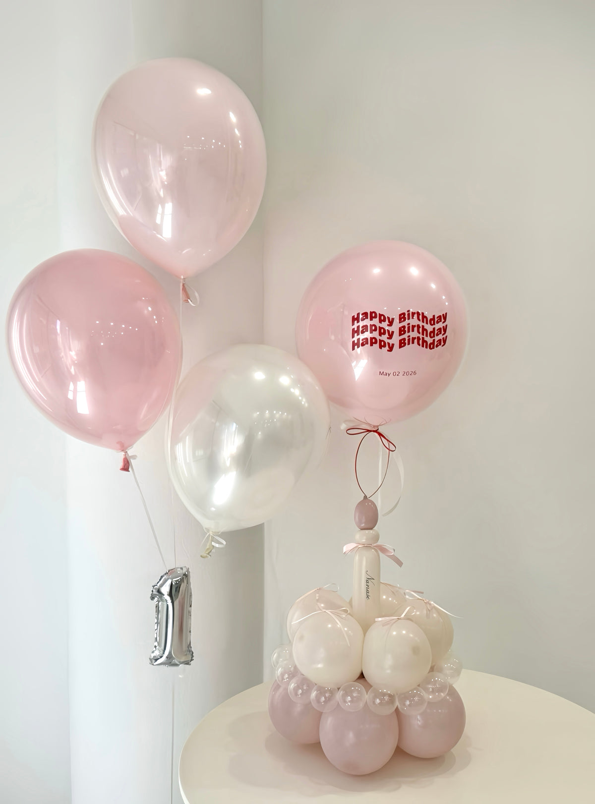 oval balloon 3set ナンバーバルーン 【カスタマイズ】