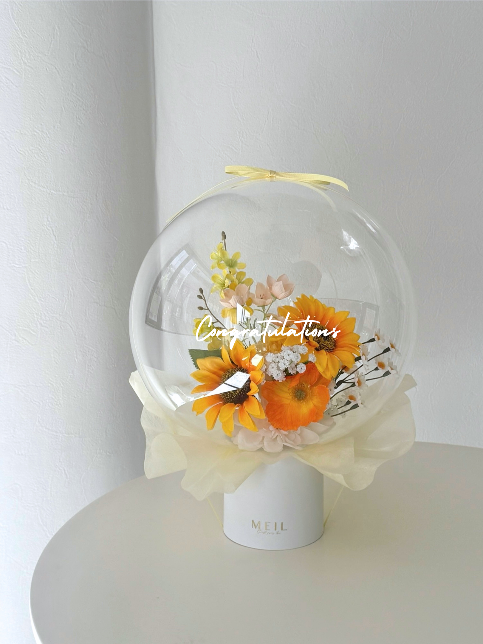 【誕生日・結婚式・記念日ギフト】バルーンフラワー ボックス Mサイズ -02-