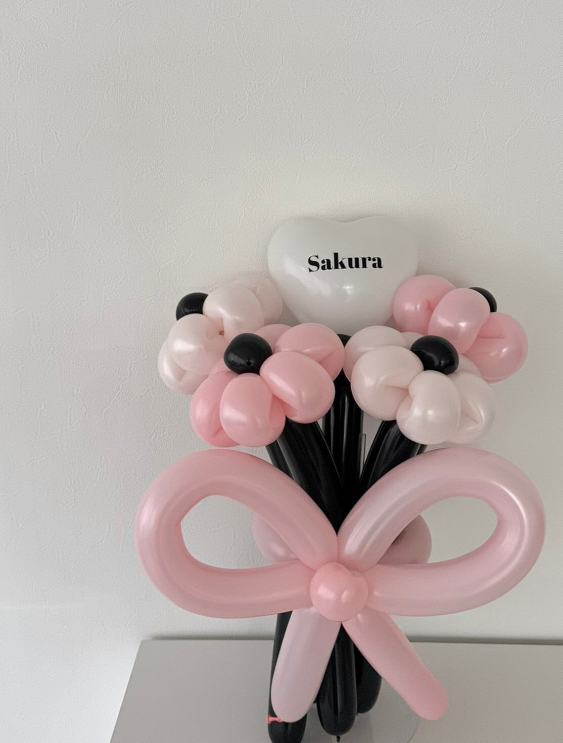 balloon flower bouquet mini heart -リボンver-【全41色】