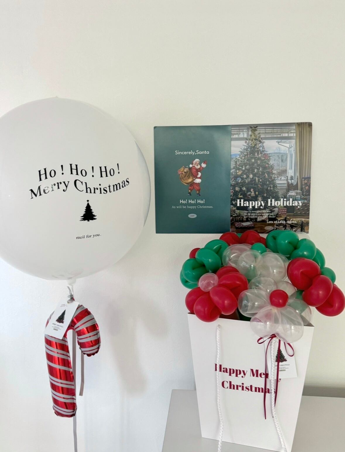 Xmas balloon flower box -01-【クリスマス】