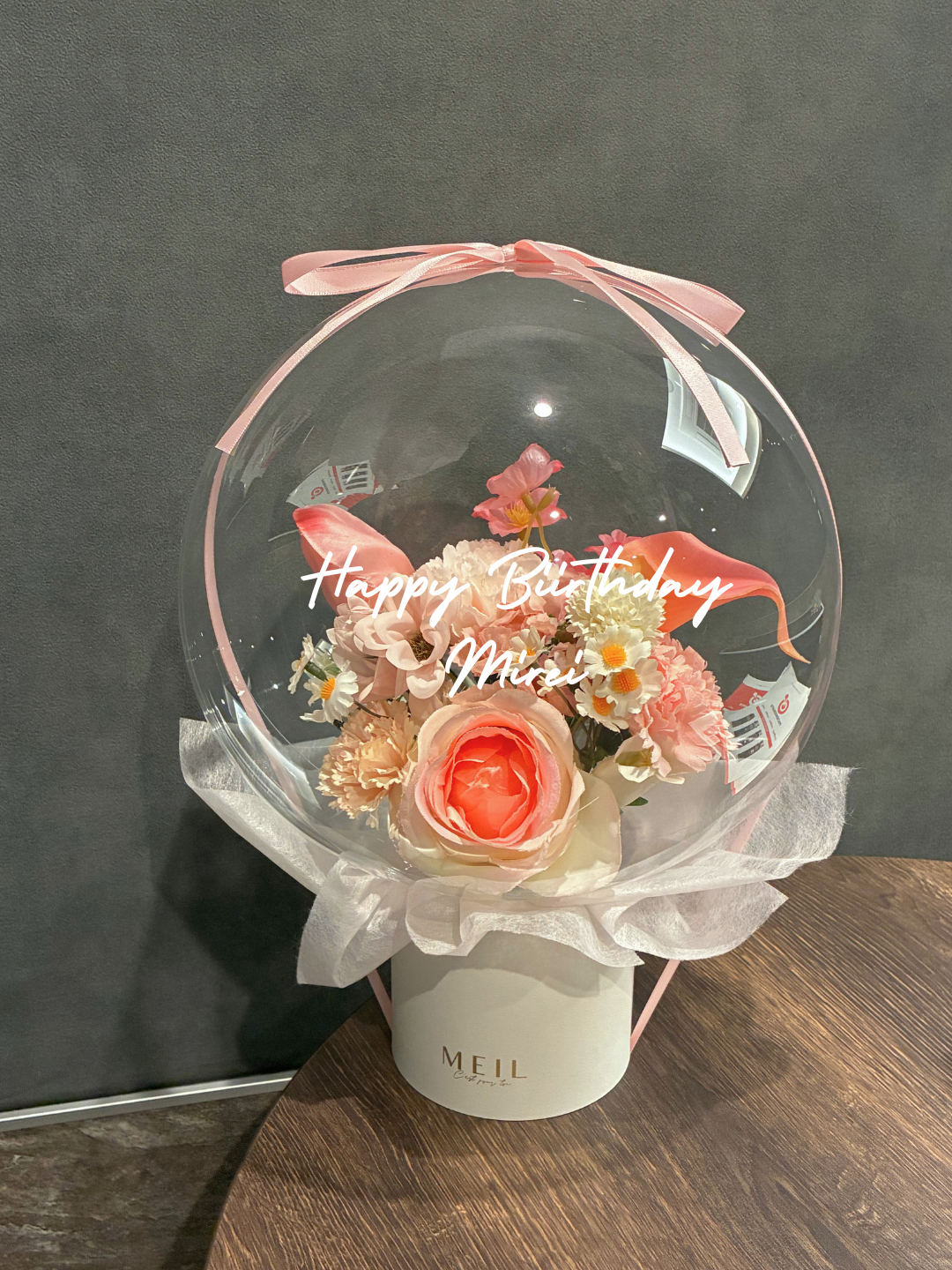 【誕生日・結婚式・記念日ギフト】バルーンフラワー ボックス Mサイズ -01-
