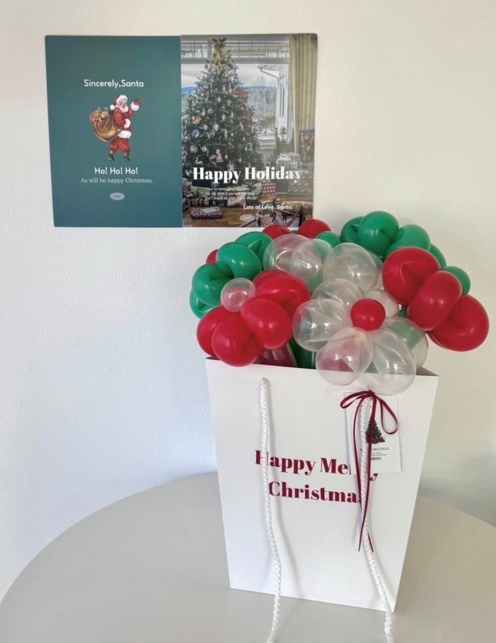 Xmas balloon flower box -01-【クリスマス】