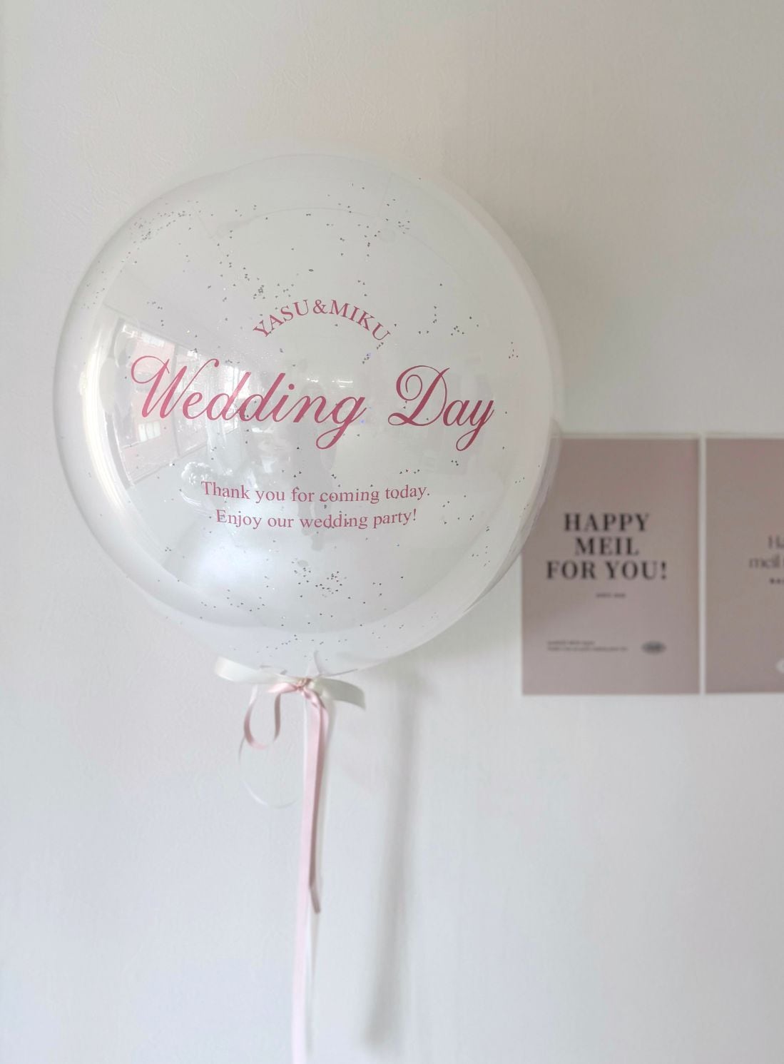 design 03 round balloon グリッター入り -BIG size-【全33色】【ウェディング】