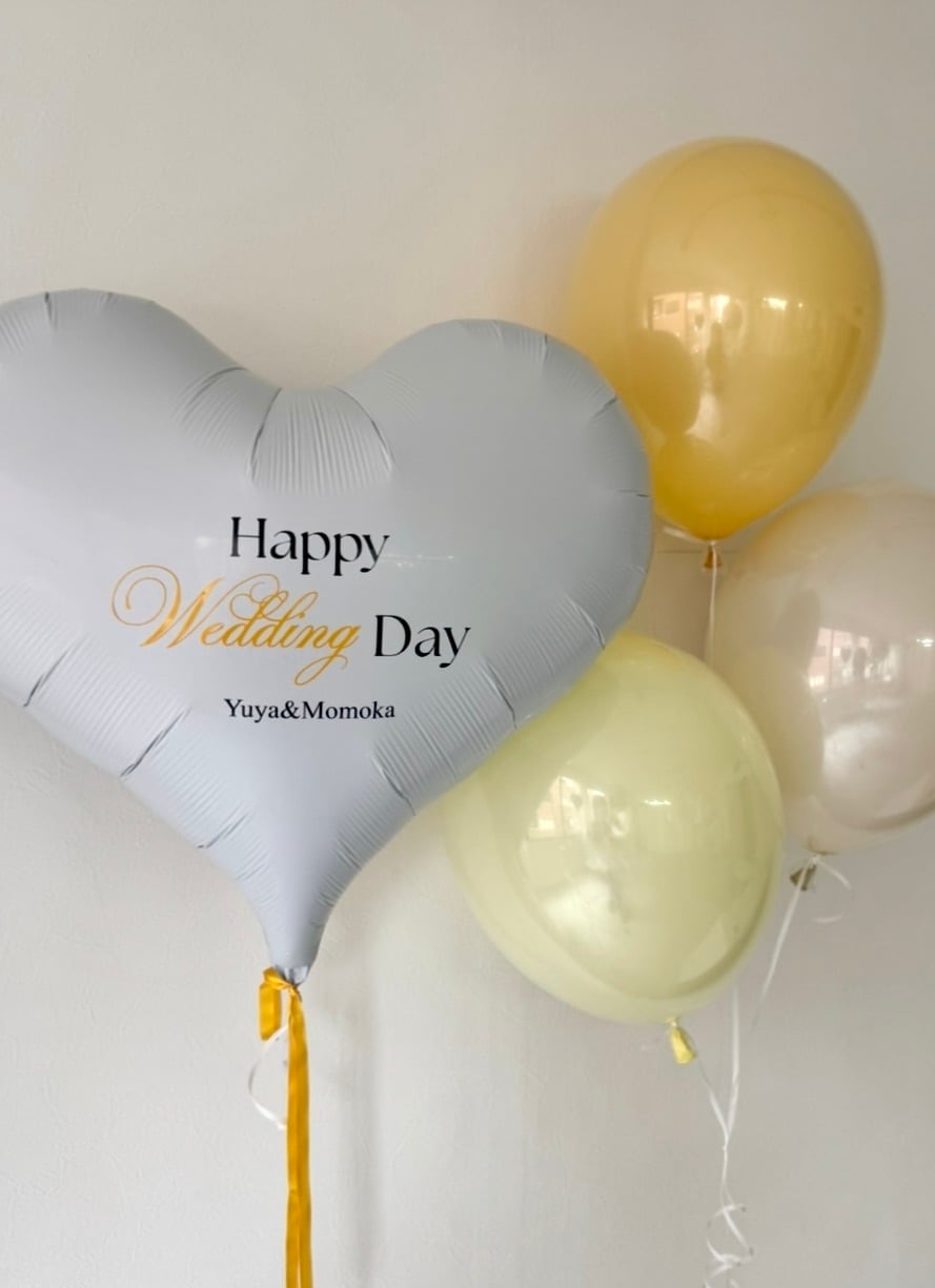 design 04 big heart & oval balloon SET【ウェディング】【セット商品】