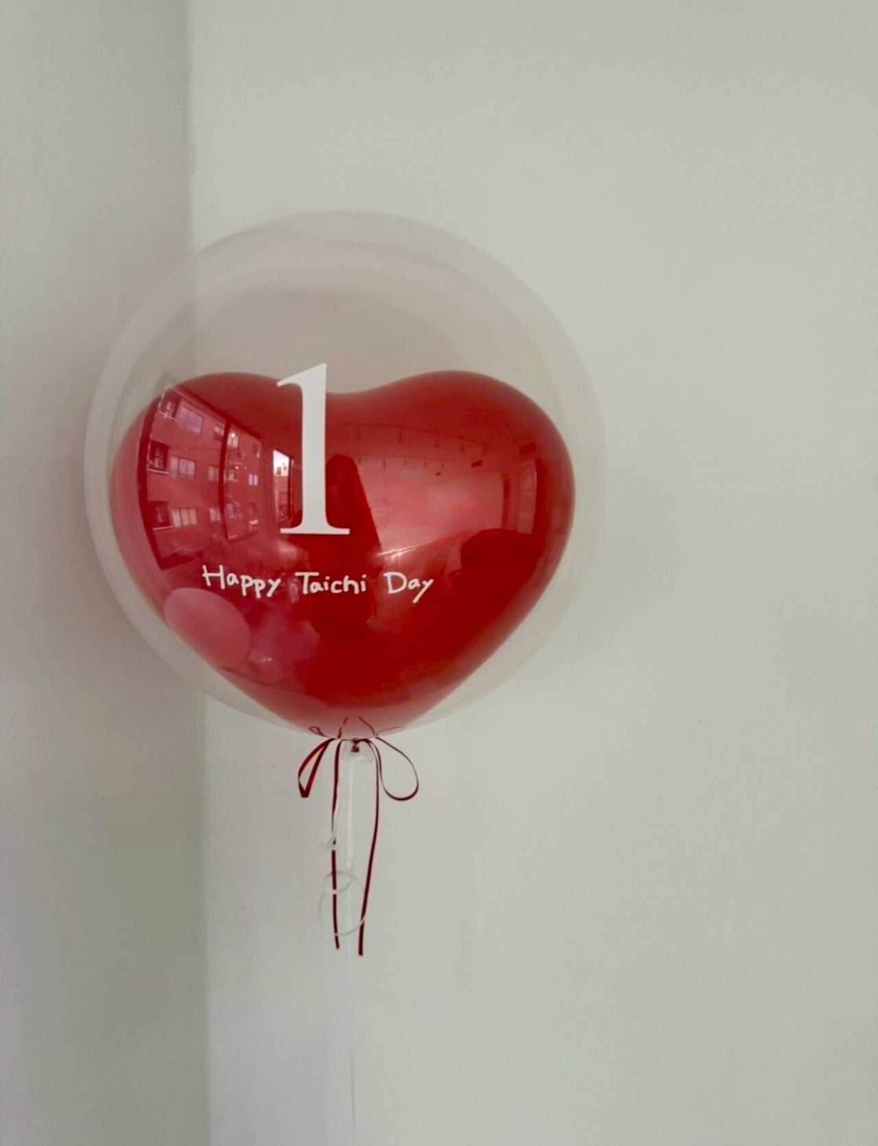 Heart clear float balloon ナンバーデザイン -SMALL size-【全9色】
