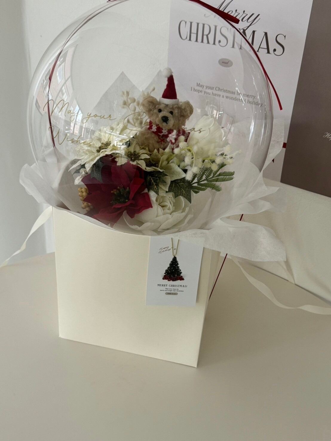 Xmas bear balloon box -01-【クリスマス】