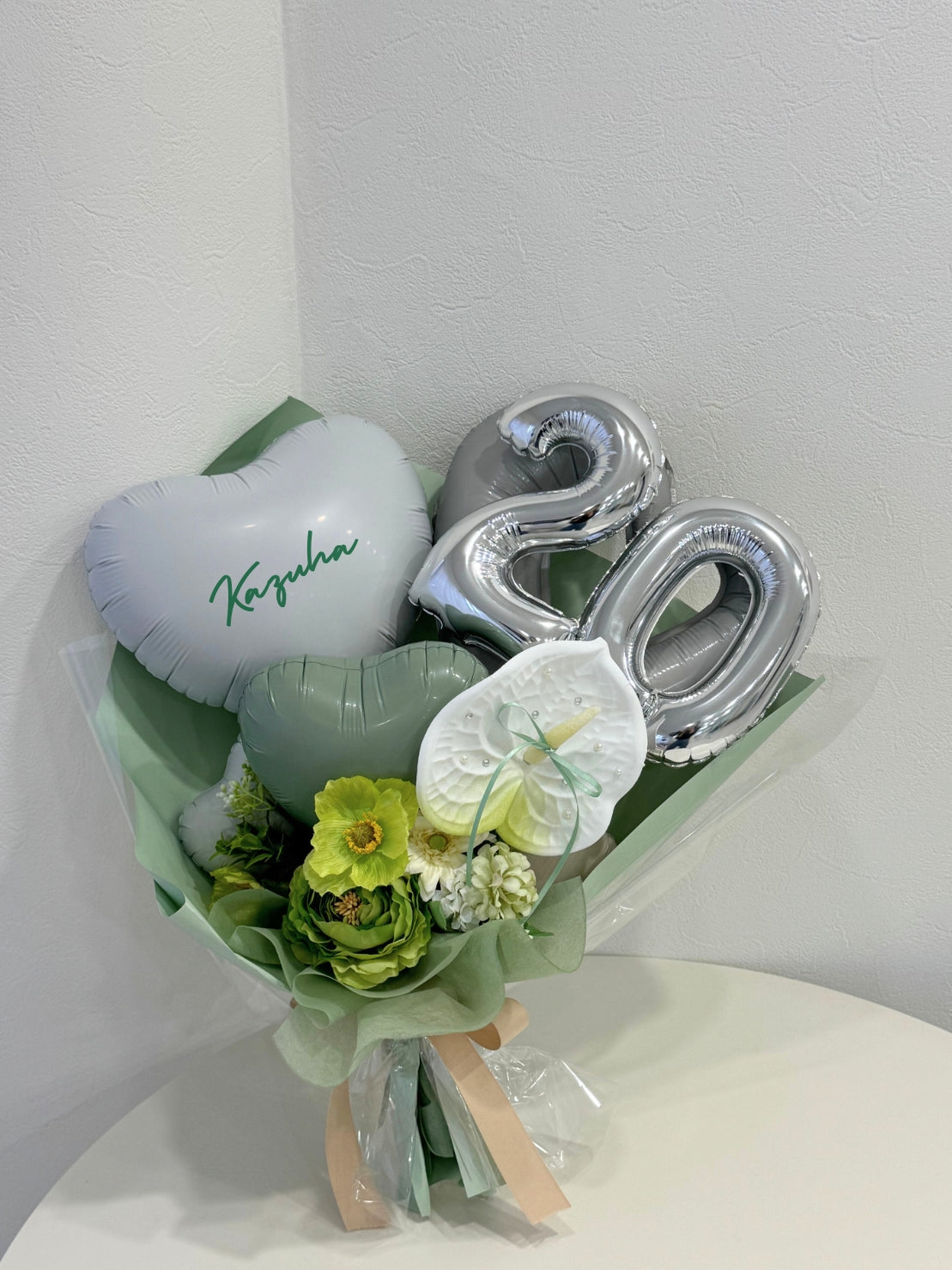 【成人式】anthurium flower balloon bouquet -05-