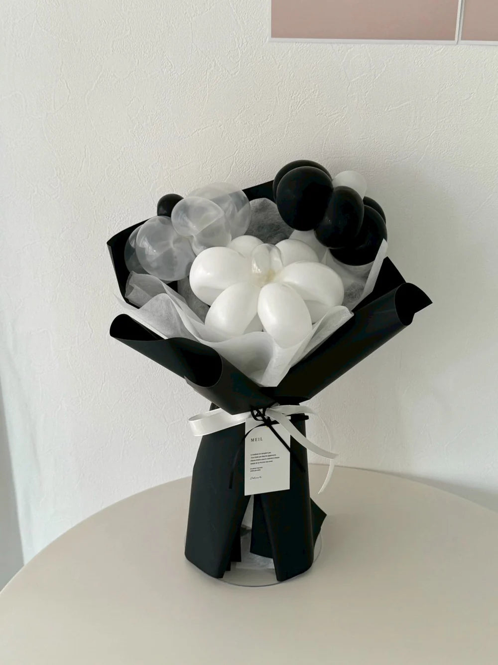 balloon flower bouquet 3本-ラッピングver-【全5色】