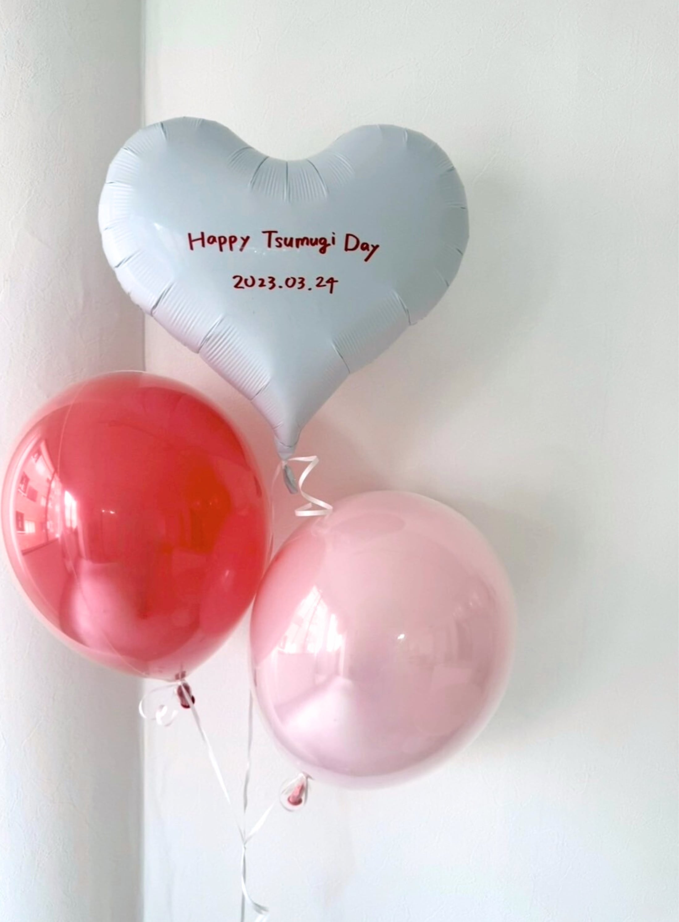 heart oval balloon 3SET 【カスタマイズ】