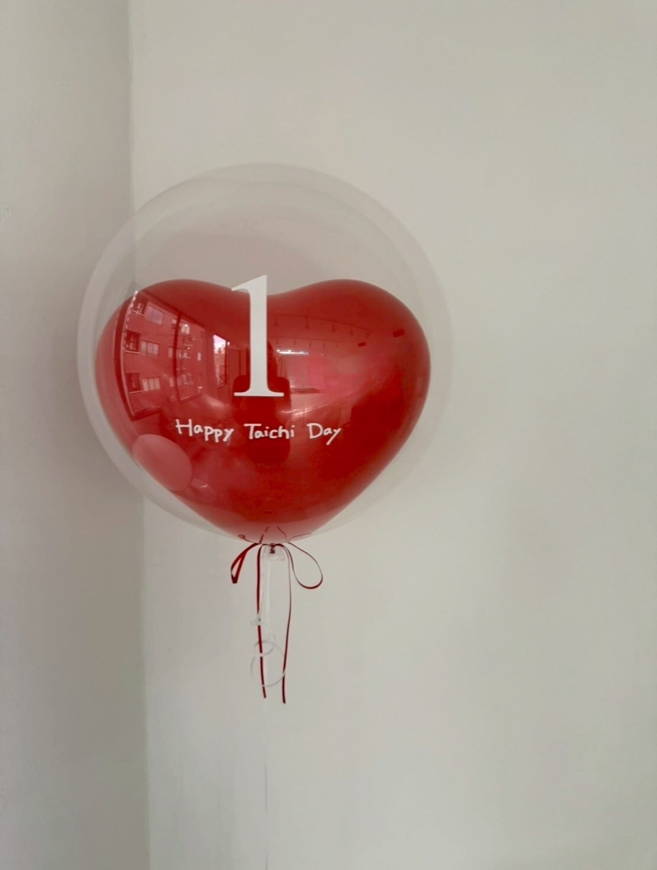 Heart clear float balloon ナンバーデザイン -SMALL size-【全9色】