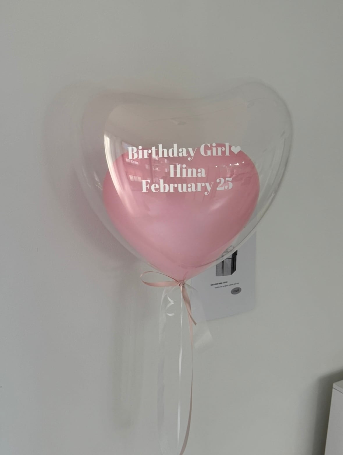 Heart in heart float balloon - BIG size-【全9色】