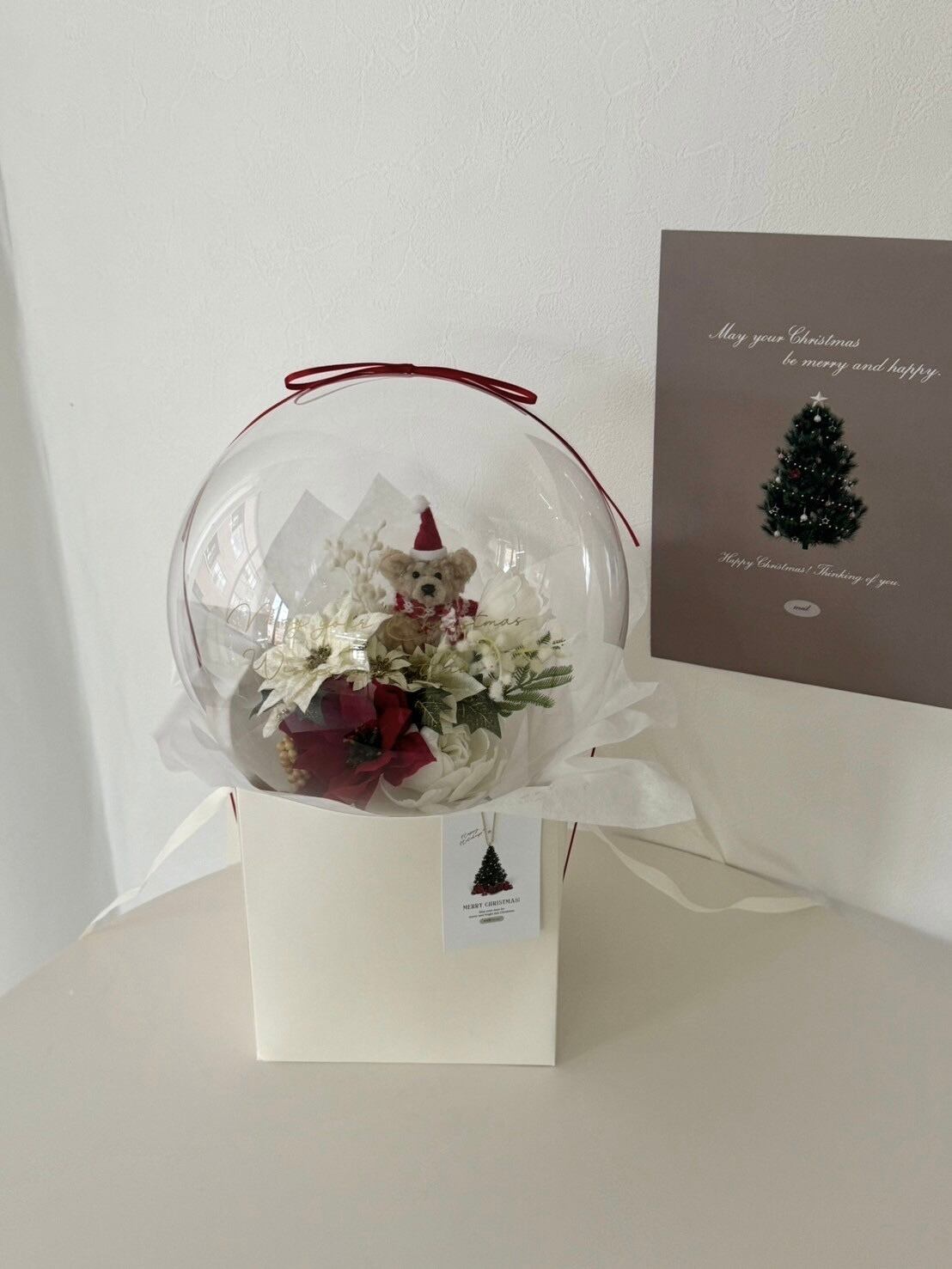 Xmas bear balloon box -01-【クリスマス】