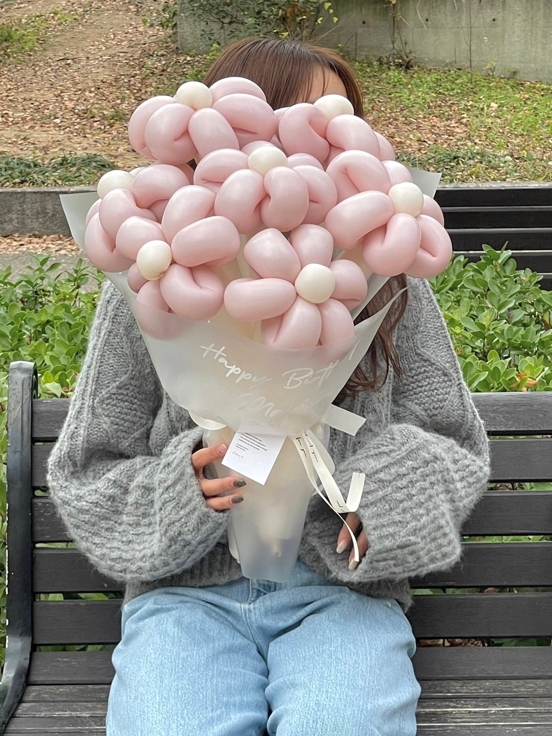 balloon flower bouquet-ラッピングver-【全41色】