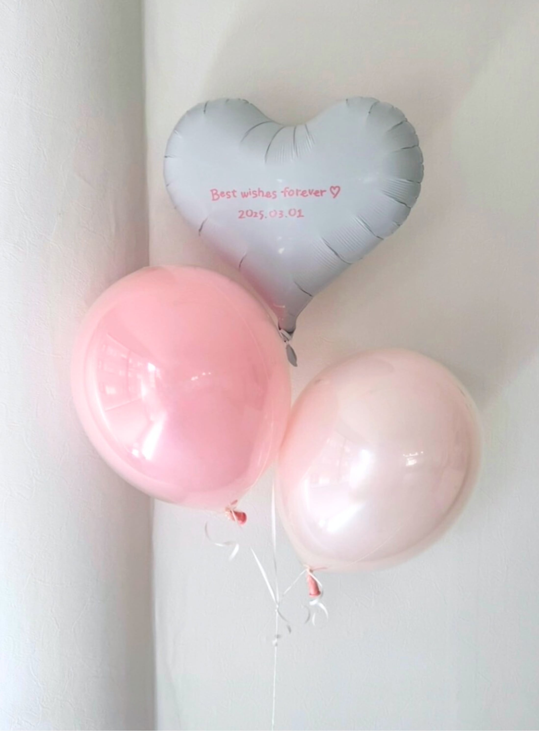 heart oval balloon 3SET 【カスタマイズ】
