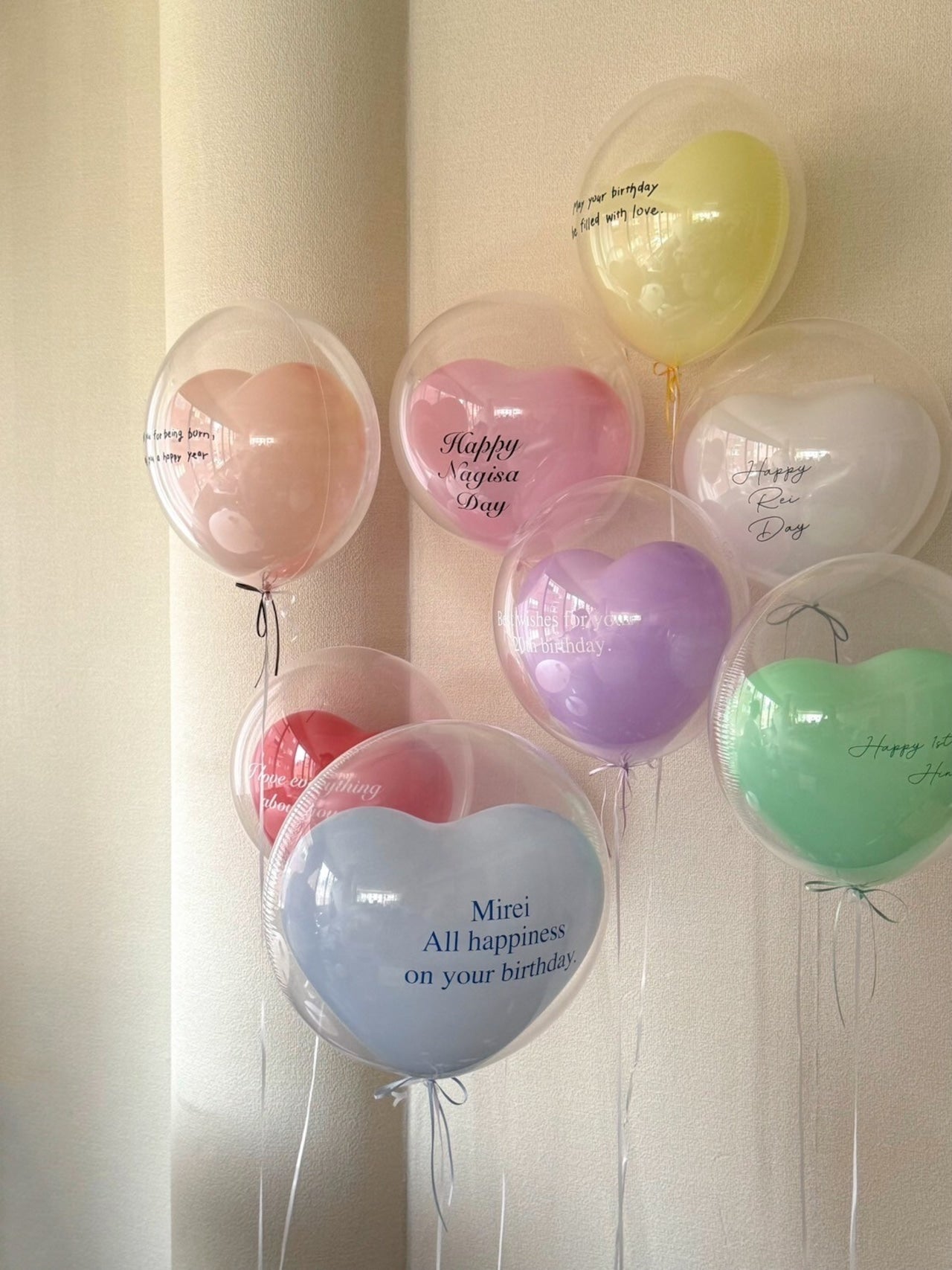 Heart clear float balloon -SMALL size-【全9色】