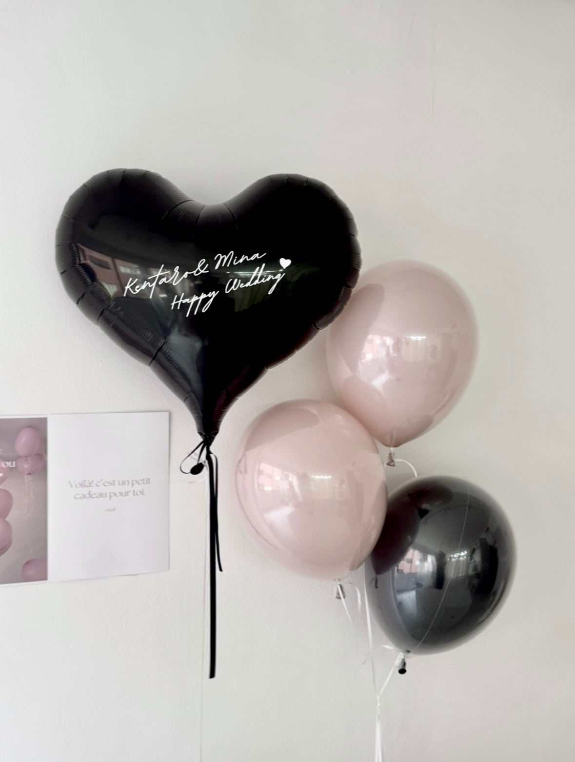 design 03 big heart & oval balloon SET【ウェディング】【セット商品】