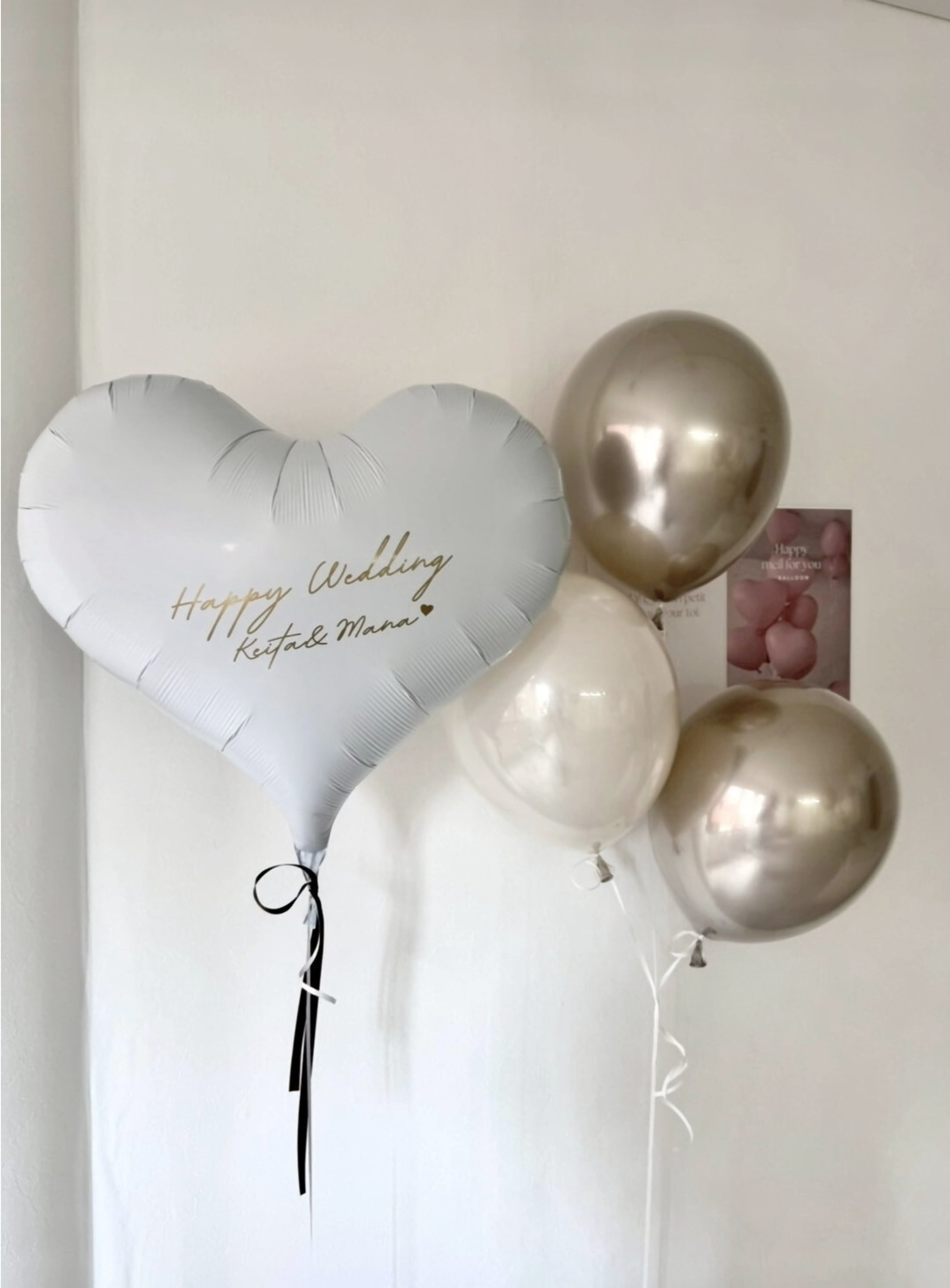 design 03 big heart & oval balloon SET【ウェディング】【セット商品】