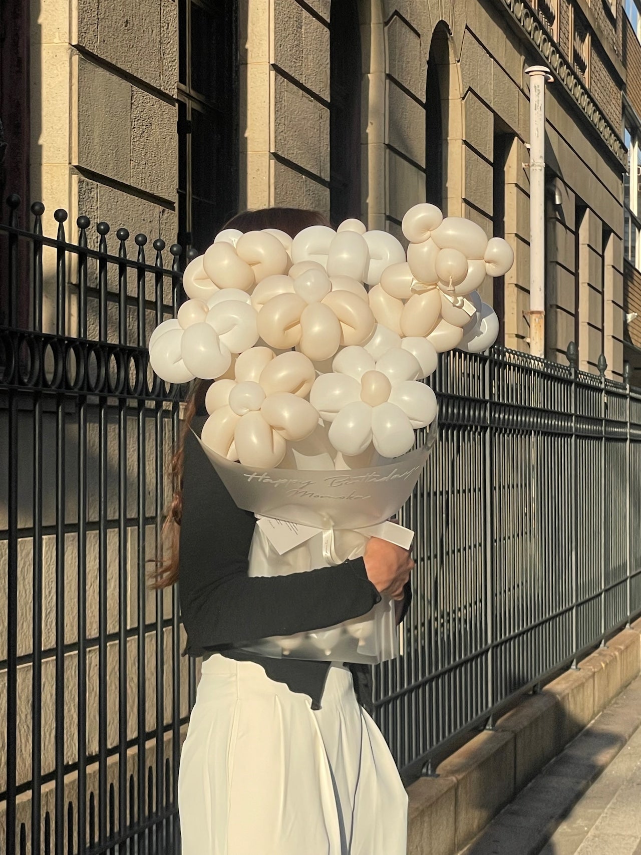 balloon flower bouquet-くまバルーン・ラッピングver-【全41色】