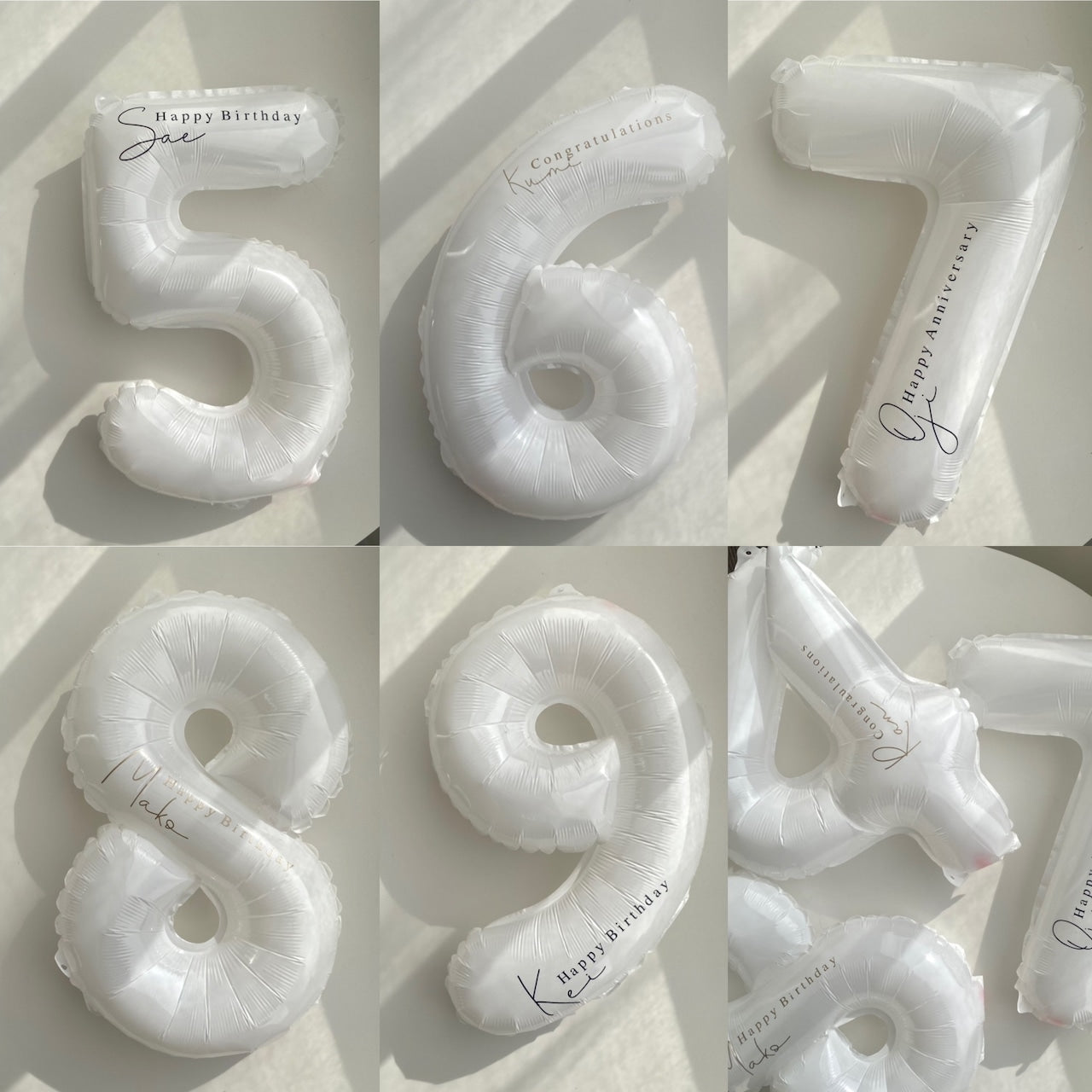 Number balloon-SMALL size-《文字入れあり》