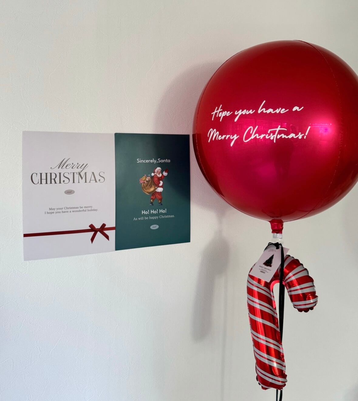 ball float balloon -01- 【赤・白2色展開】【クリスマス】