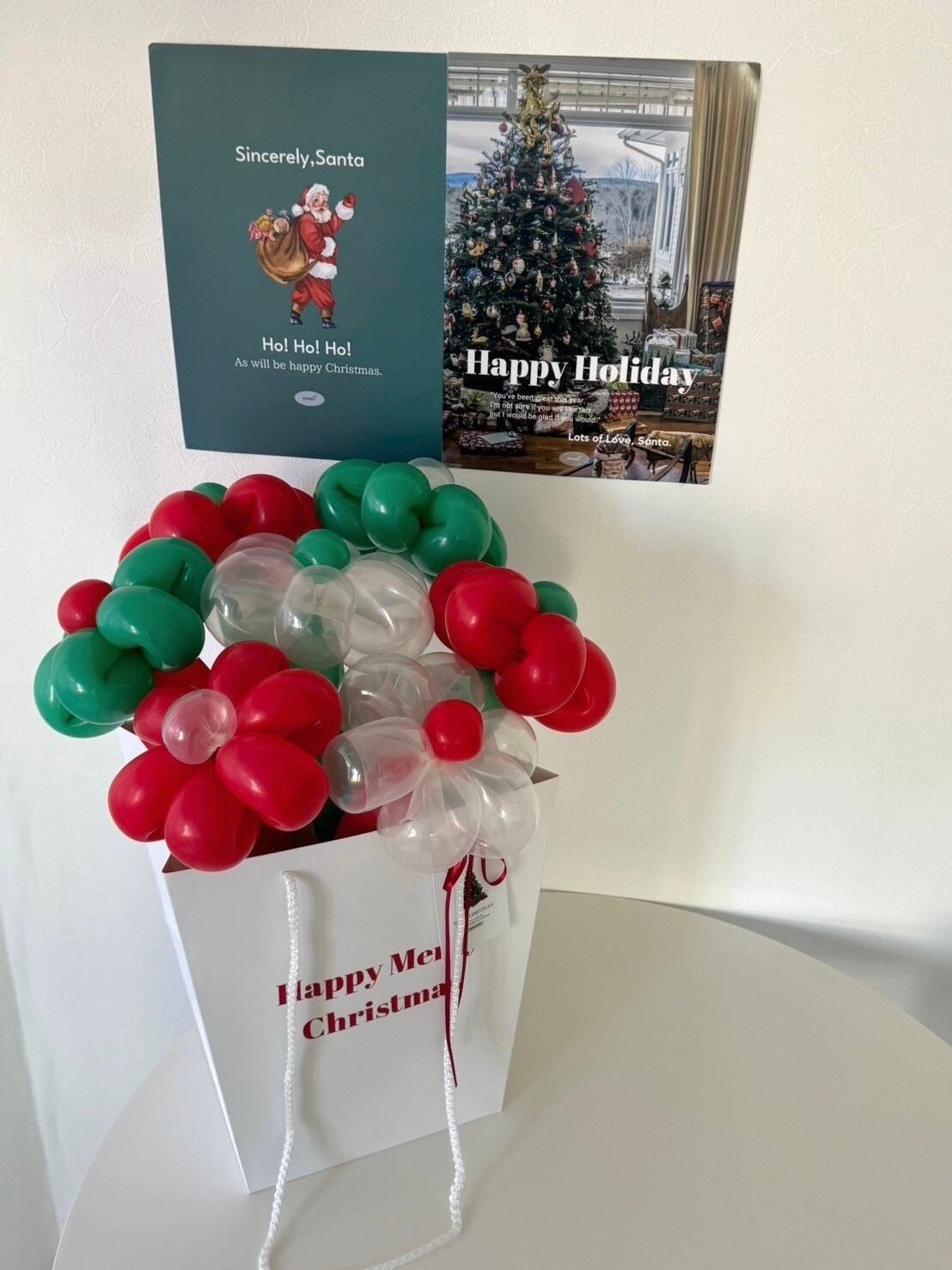 Xmas balloon flower box -01-【クリスマス】