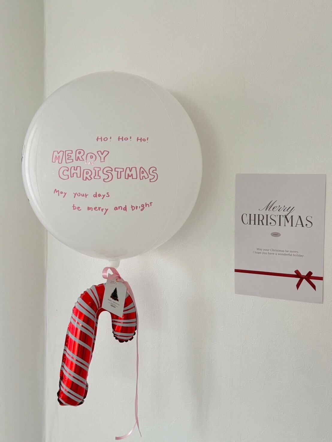 ball float balloon -04- 【赤・白2色展開】【クリスマス】