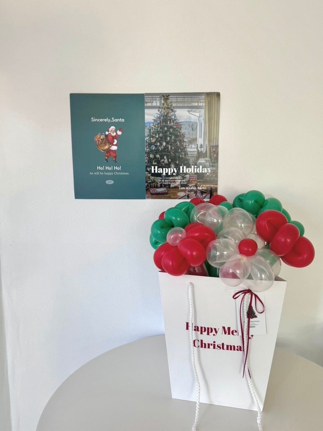 Xmas balloon flower box -01-【クリスマス】