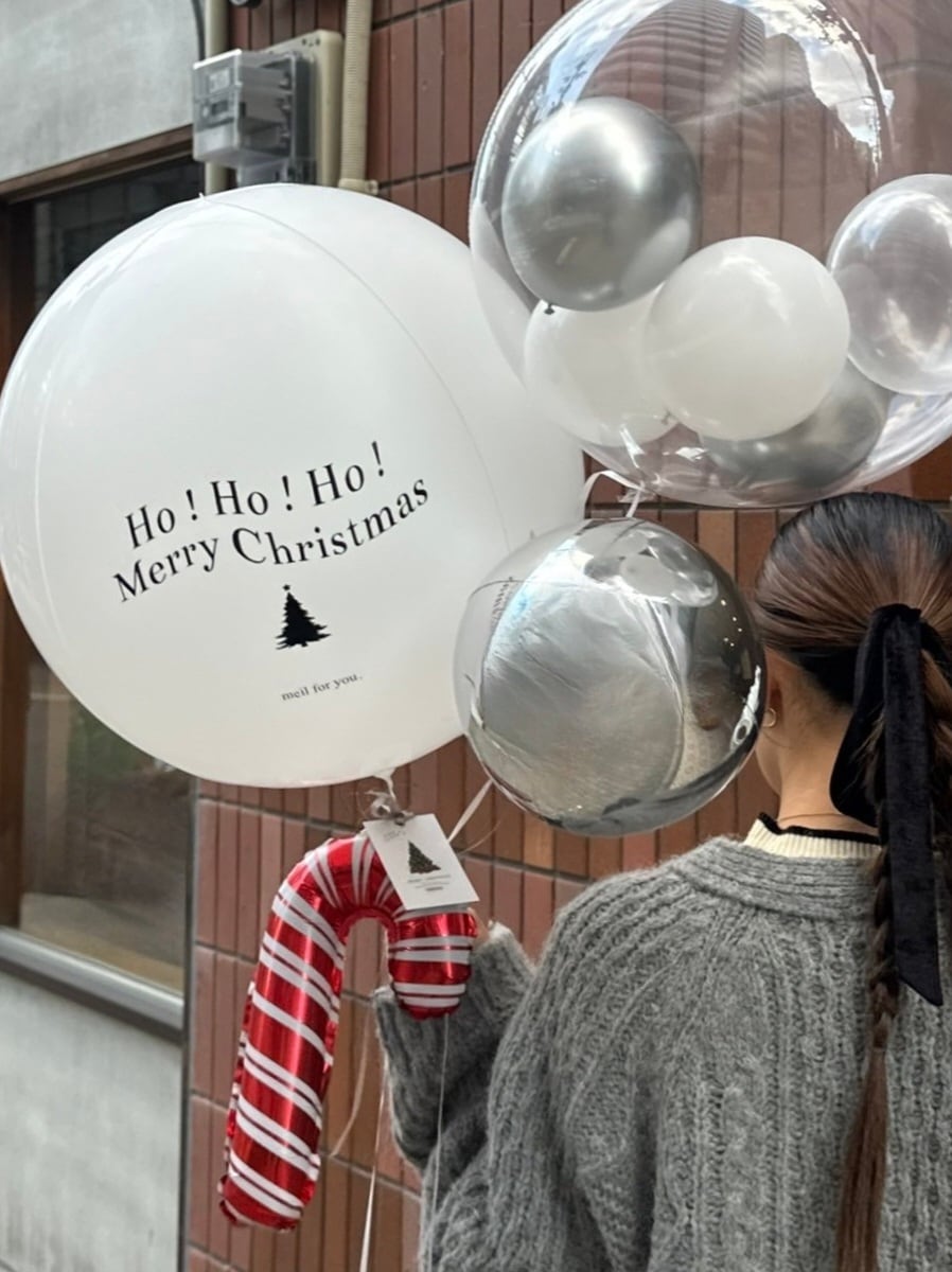 ball float balloon -03- 【赤・白2色展開】【クリスマス】