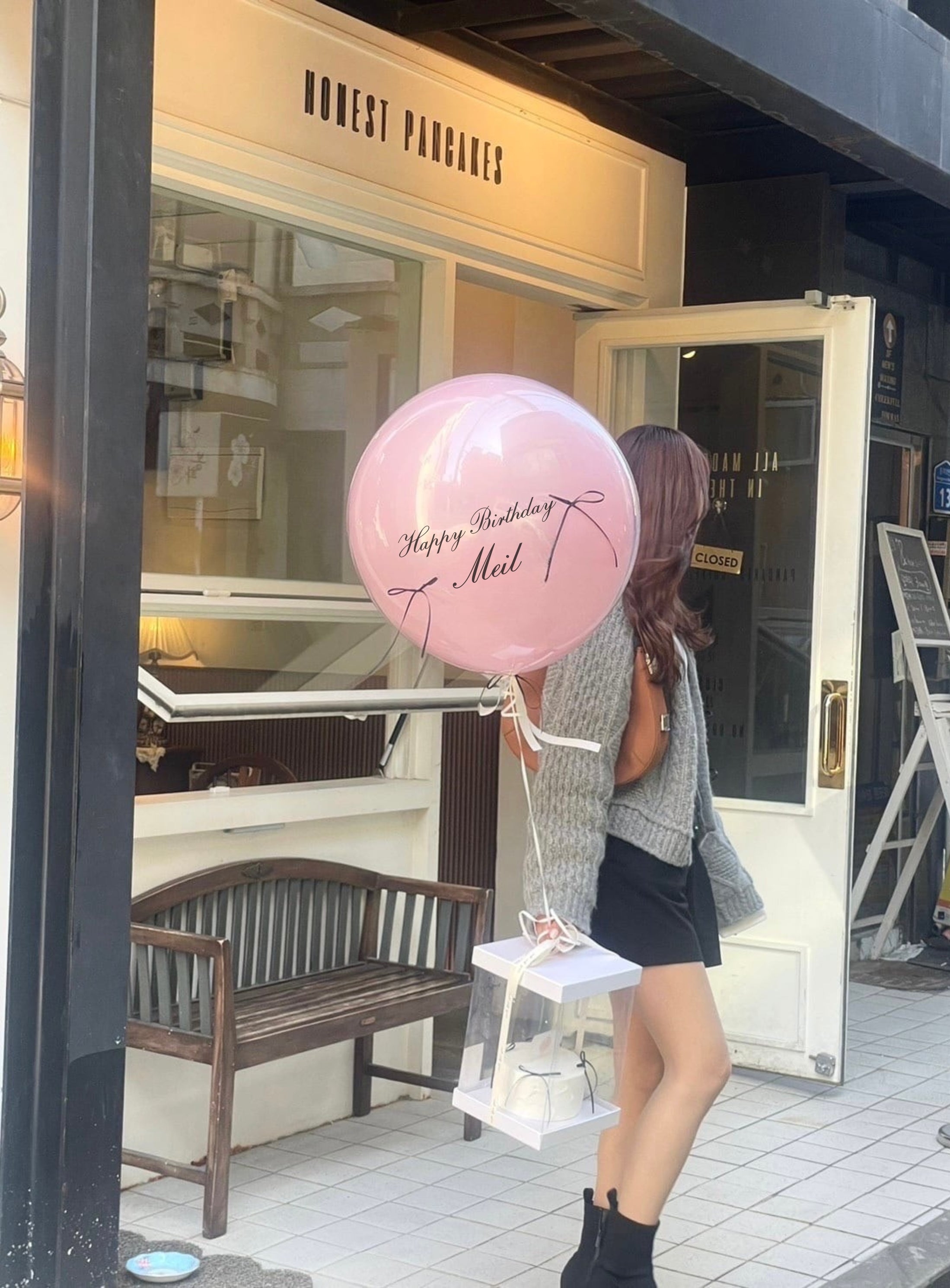 ribbon float balloon -BIG size-【立体リボンver】【全33色】