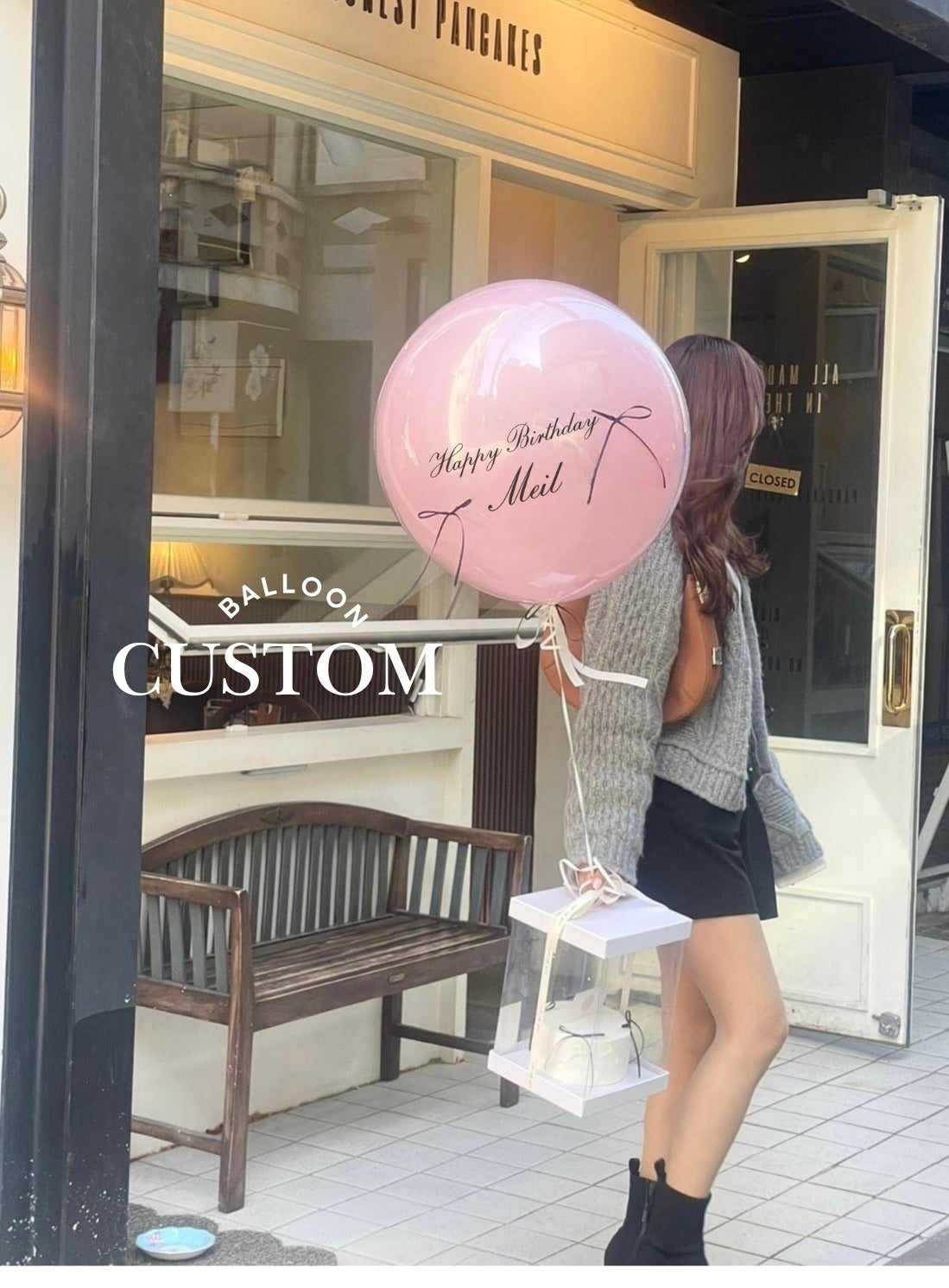 ribbon float balloon -BIG size-【立体リボンver】【全33色】