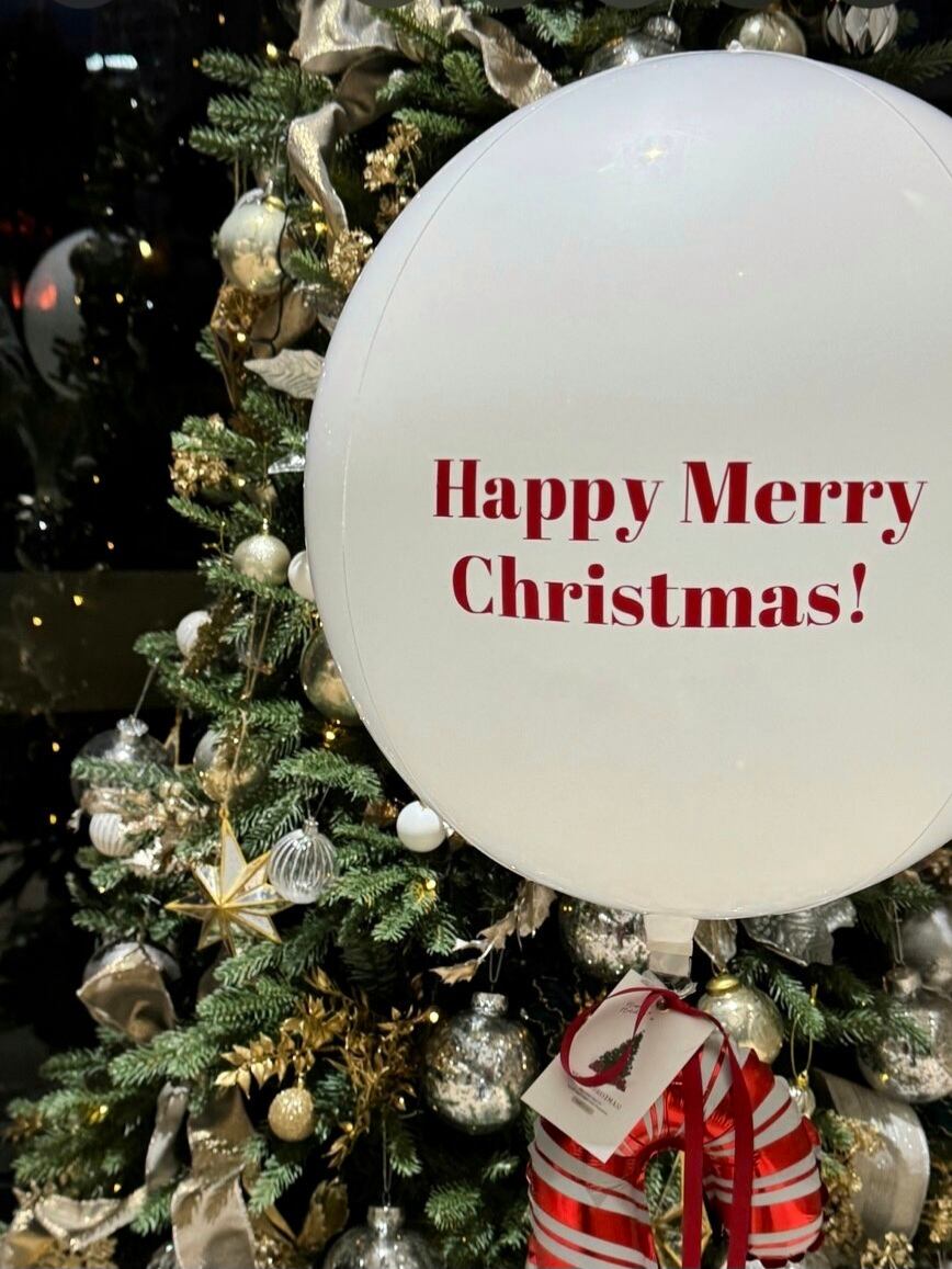 ball float balloon -02- 【赤・白2色展開】【クリスマス】