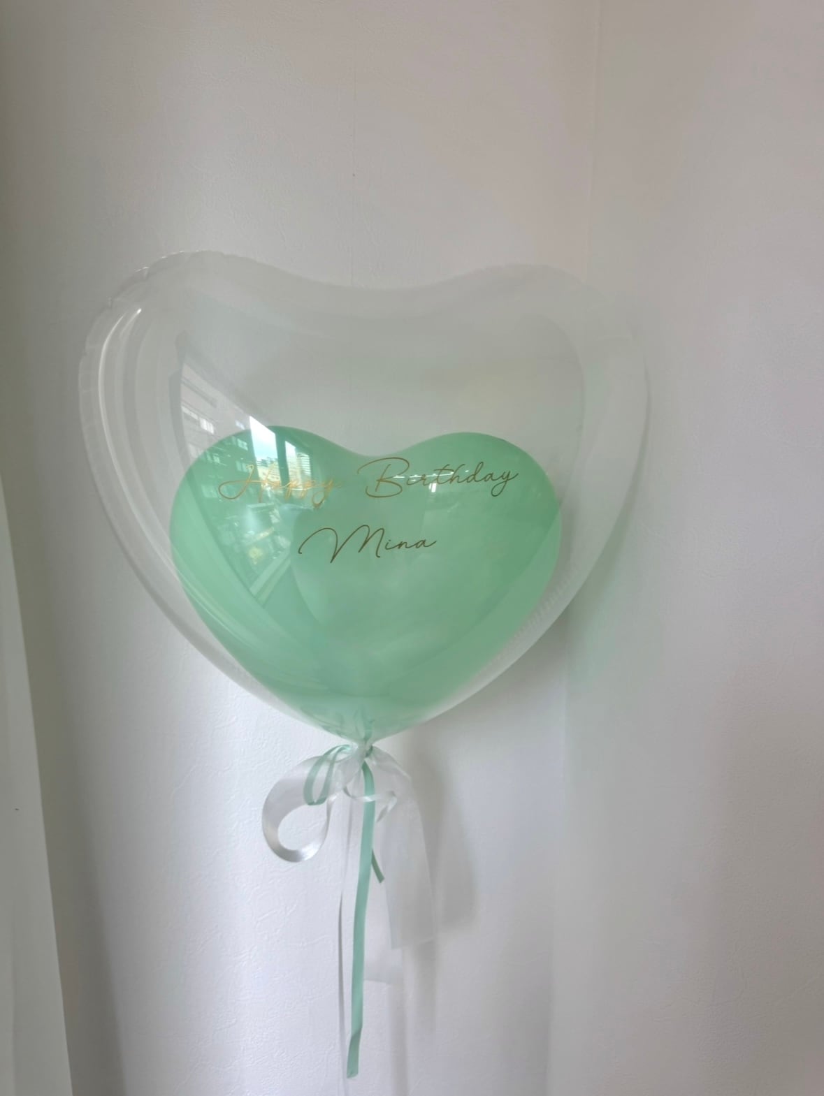 Heart in heart float balloon - BIG size-【全9色】