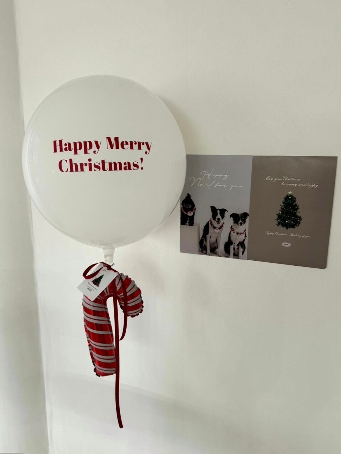 ball float balloon -02- 【赤・白2色展開】【クリスマス】