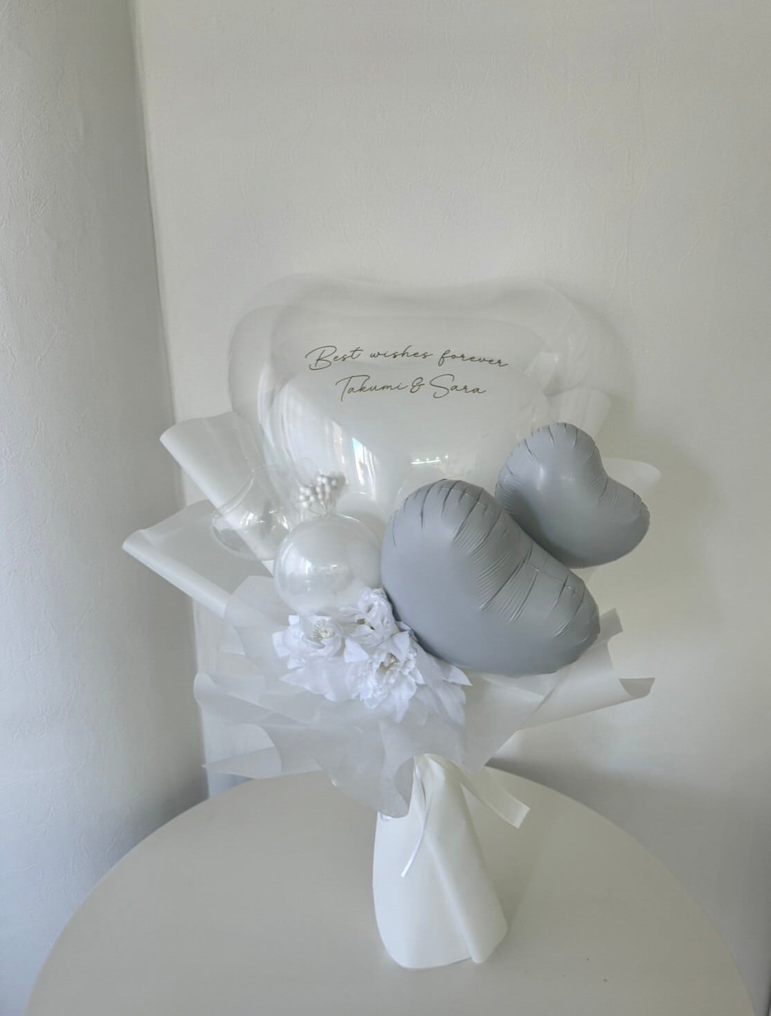 belle heart balloon bouquet 【全6色】