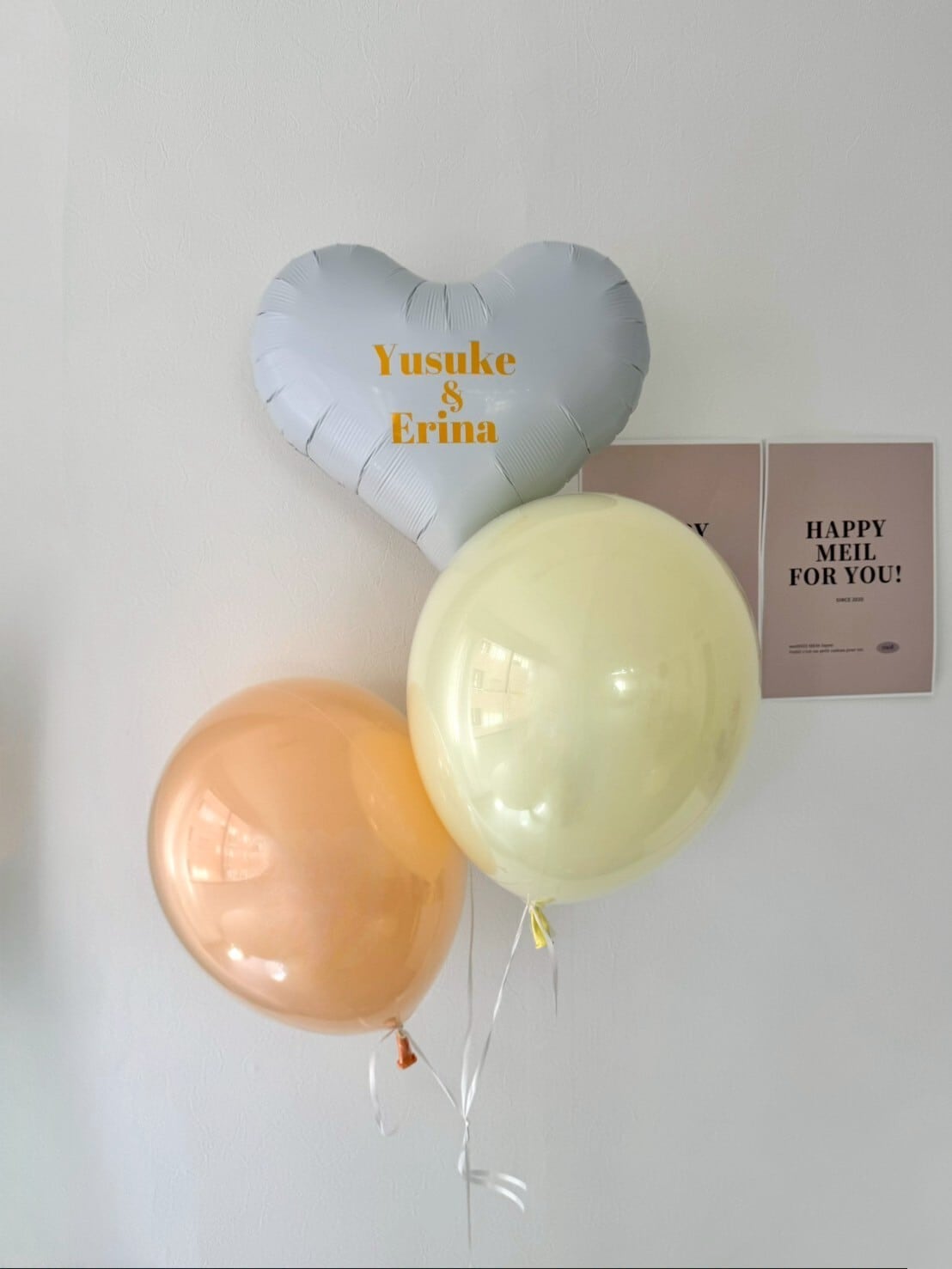 heart oval balloon 3SET 【カスタマイズ】