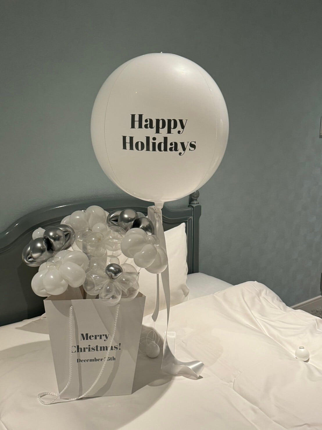 Xmas balloon flower box -02-【クリスマス】