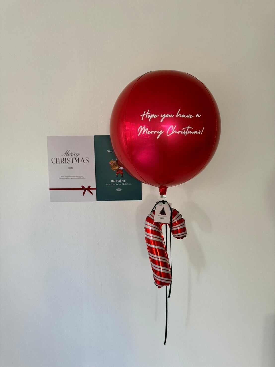 ball float balloon -01- 【赤・白2色展開】【クリスマス】