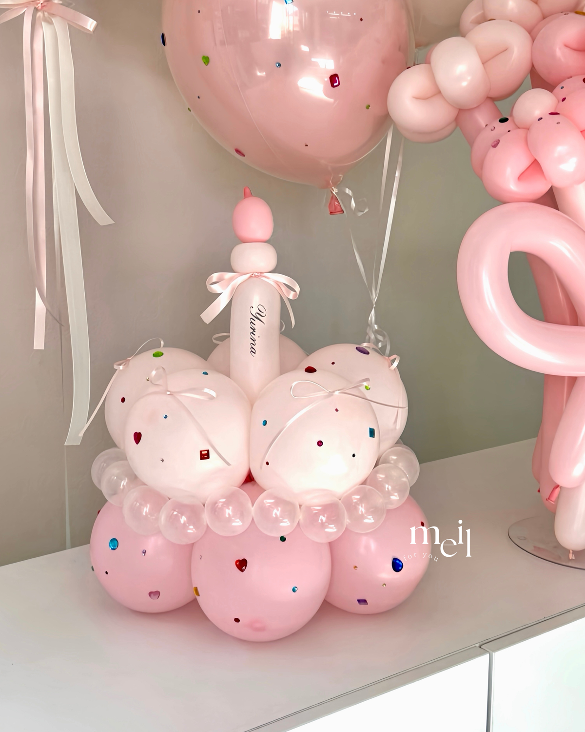 ビジューデコバルーンケーキ balloon cake【全25色】