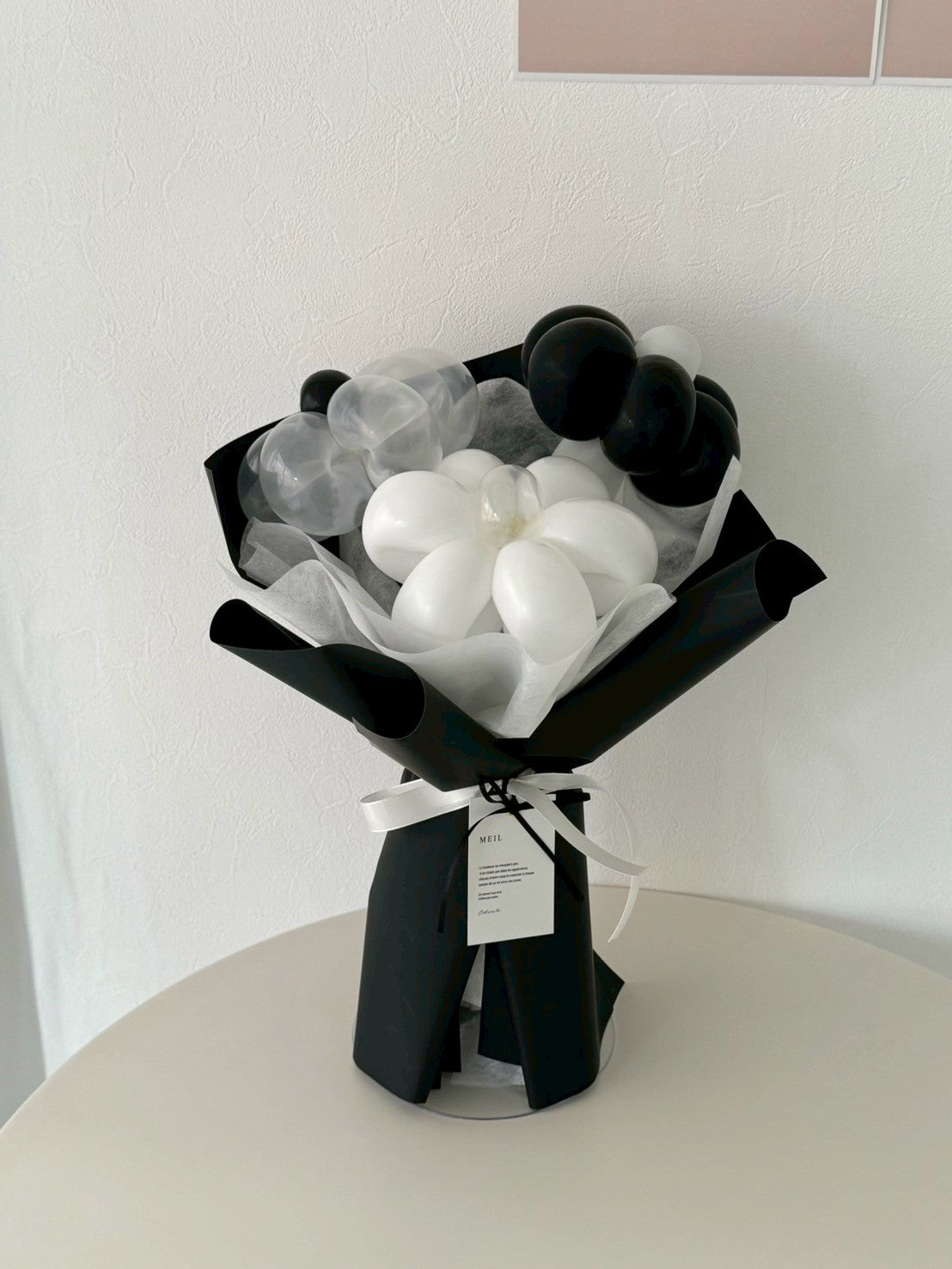 balloon flower bouquet 3本-ラッピングver-【全5色】