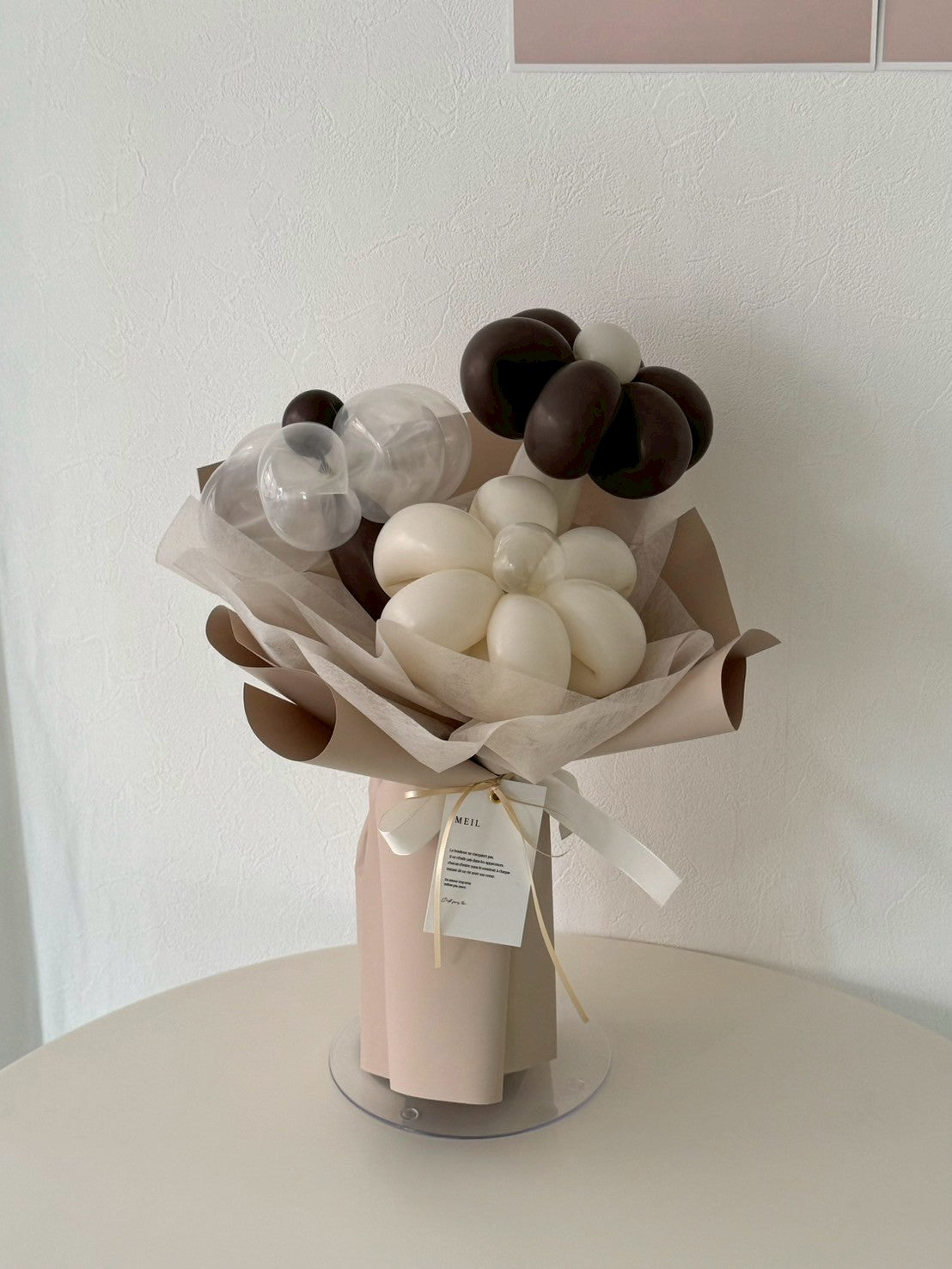 balloon flower bouquet 3本-ラッピングver-【全5色】