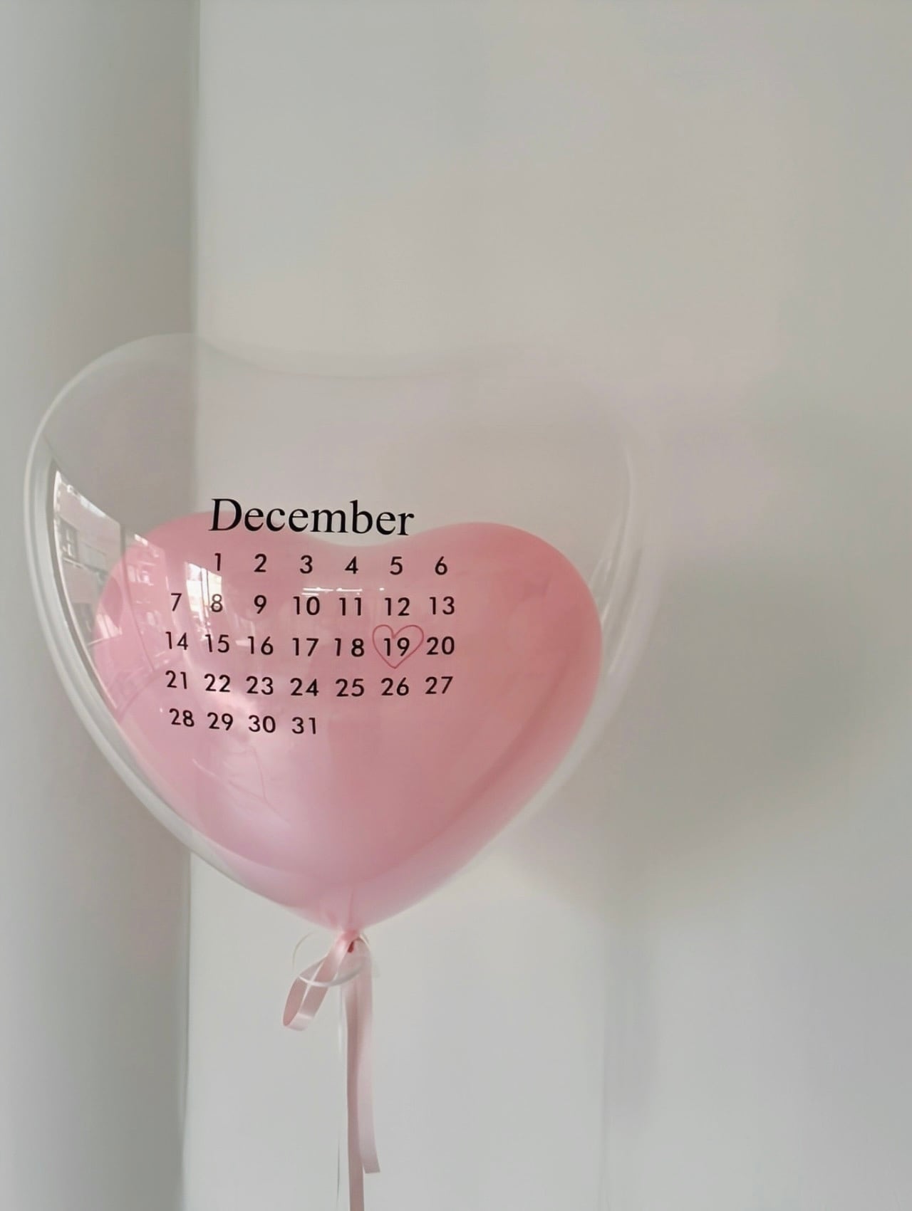 calendar heart  balloon -BIG size-【全9色】