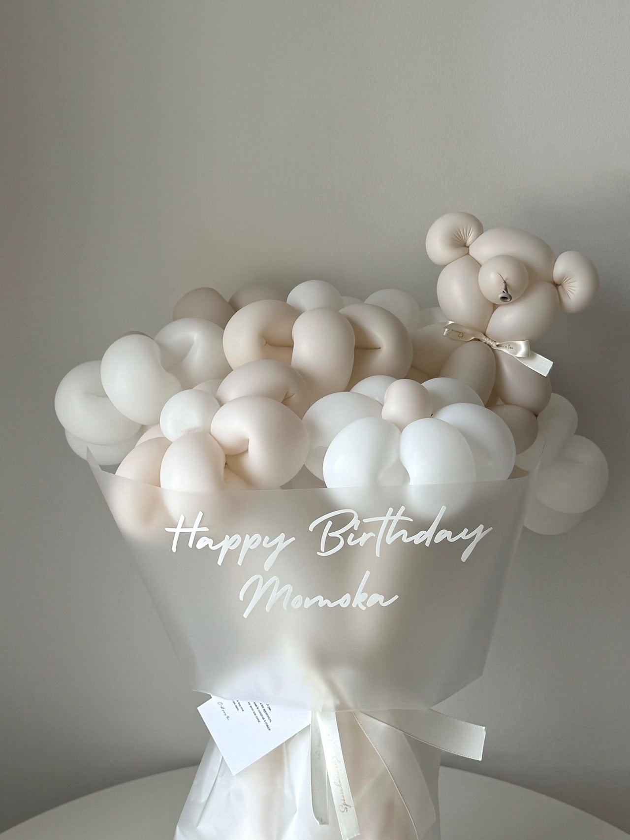 balloon flower  bouquet-くまバルーン・ラッピングver-【全41色】