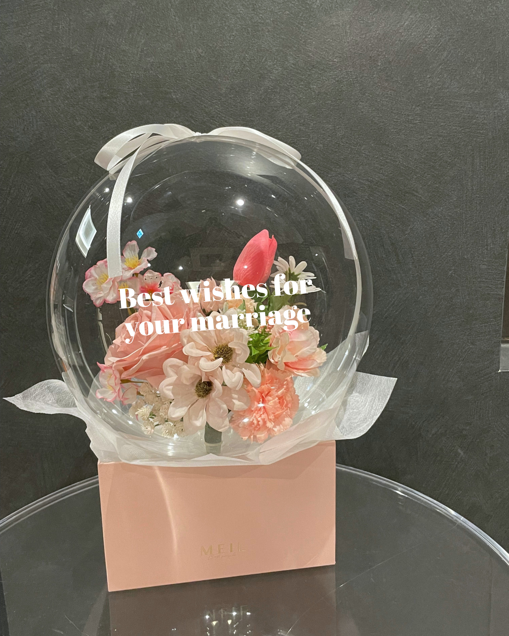 【誕生日・結婚式・記念日ギフト】バルーンフラワー ボックス Mサイズ -14-