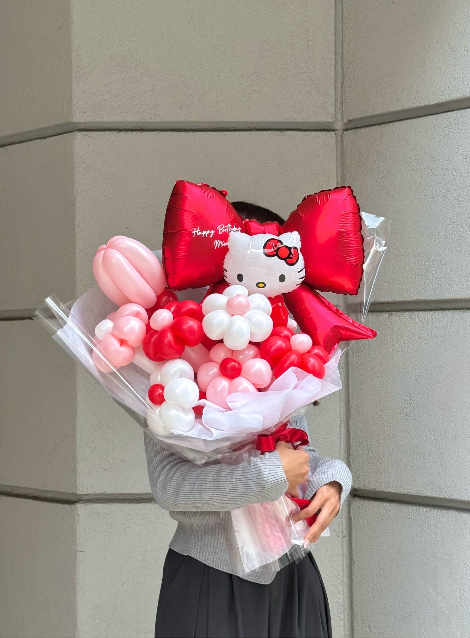 【卒業式・誕生日・記念日ギフト】キャラクターブーケ リボン サンリオ キティ