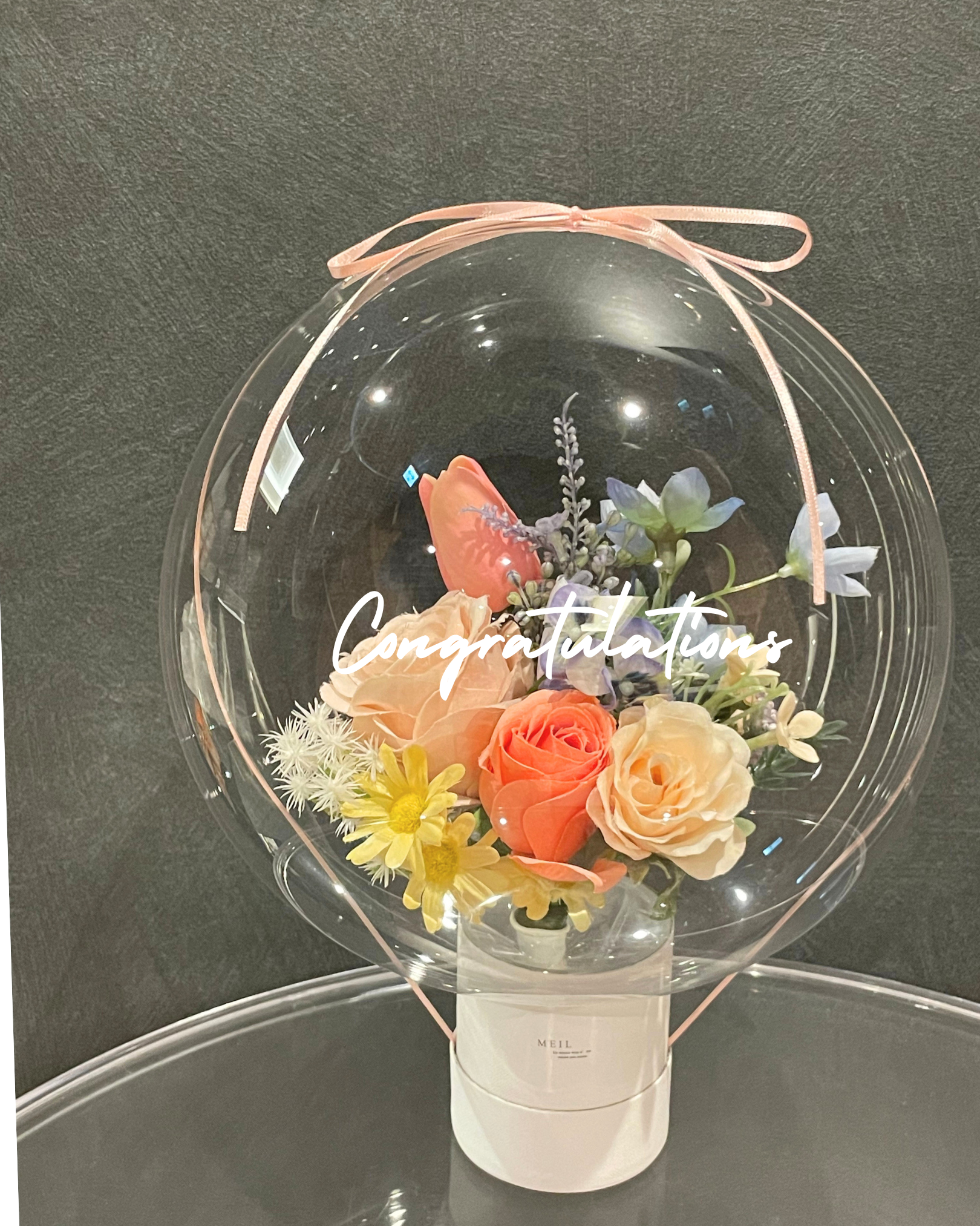 【誕生日・結婚式・記念日ギフト】バルーンフラワー ボックス  Sサイズ -03-