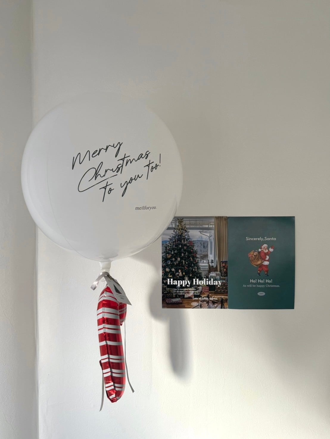 ball float balloon -05- 【赤・白2色展開】【クリスマス】