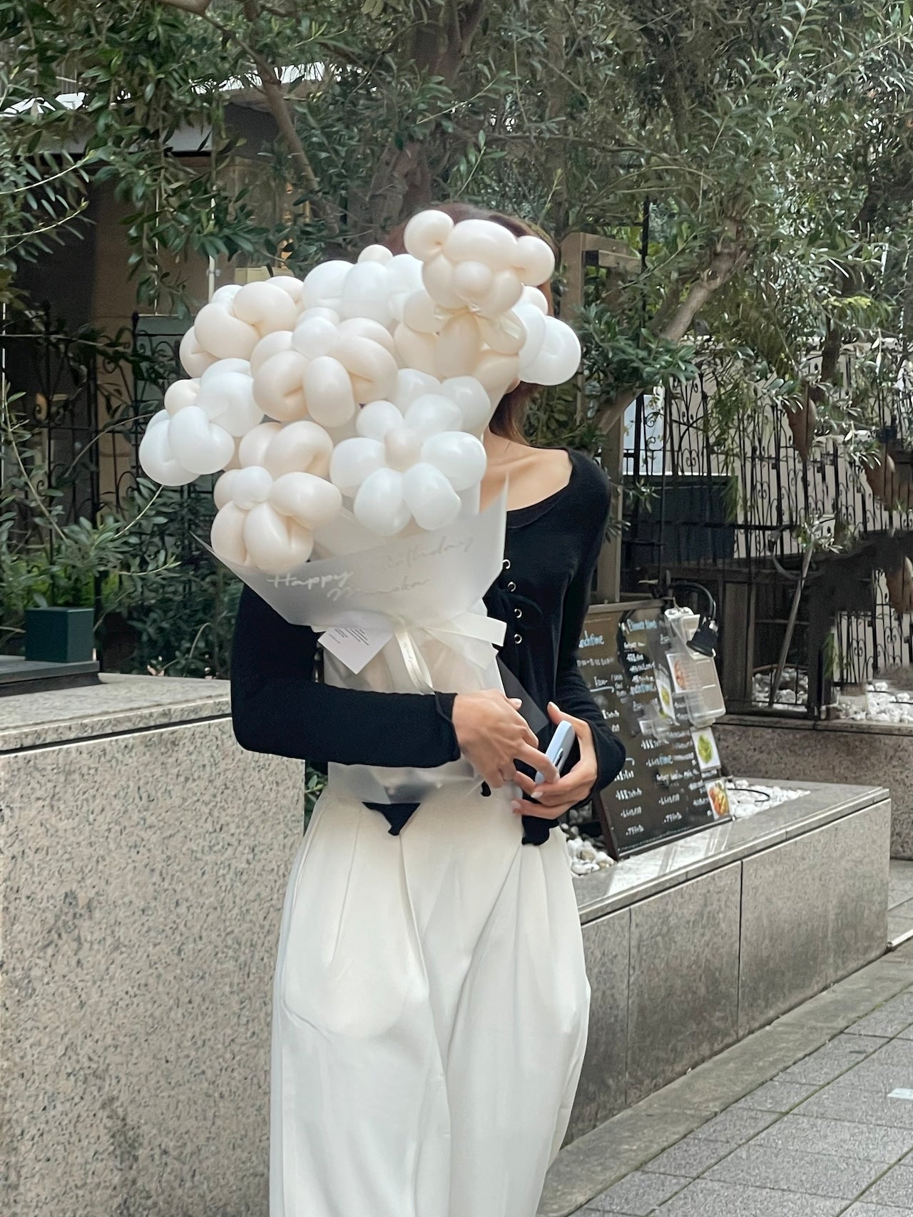 balloon flower  bouquet-くまバルーン・ラッピングver-【全41色】