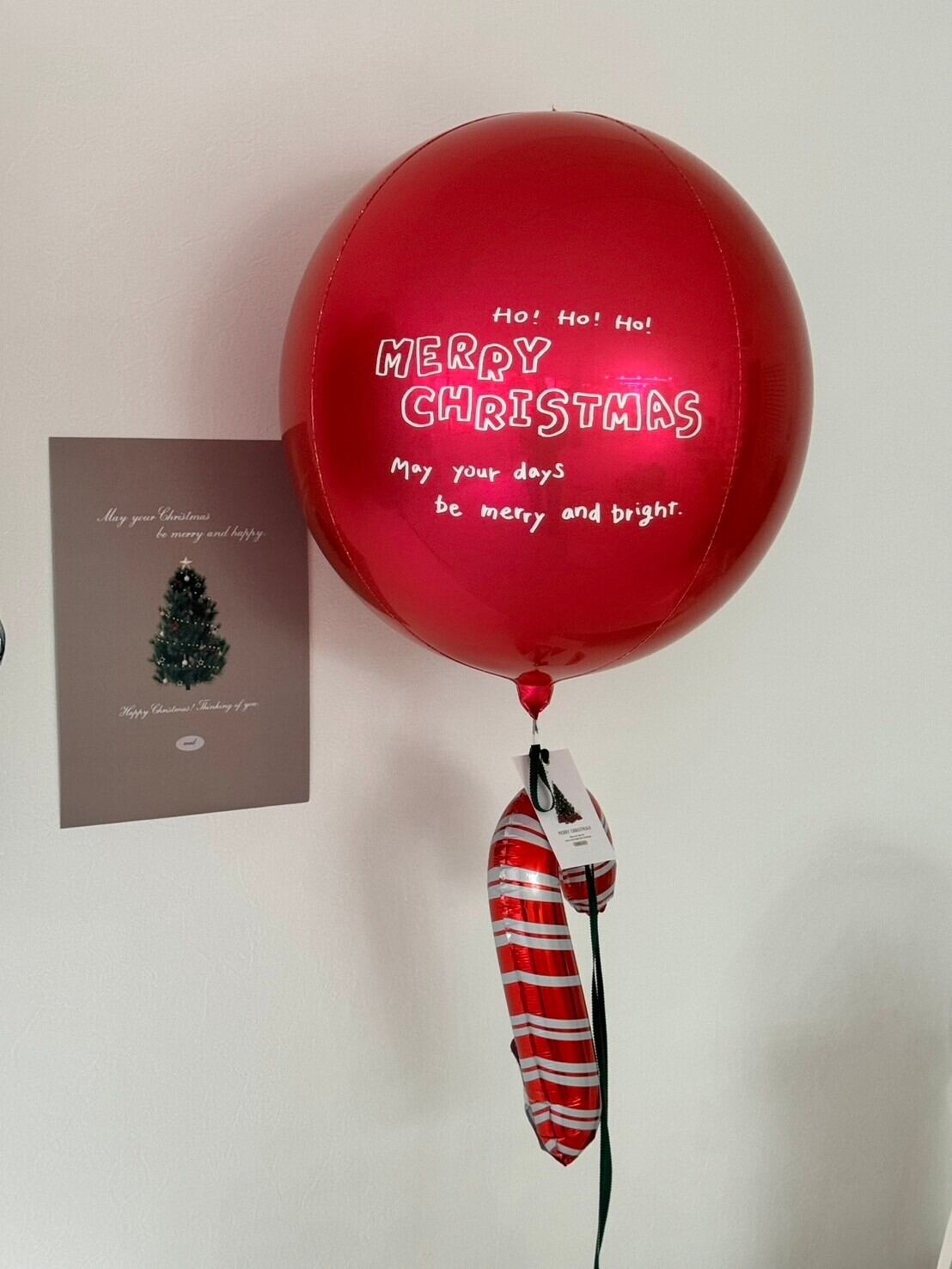ball float balloon -04- 【赤・白2色展開】【クリスマス】